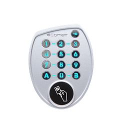 Tastiera antivandalo standalone 24 tasti retroilluminati con lettore RFID Mifare, 500 codici programmabili, relè configurabili, IP54, uso controllo accessi ambienti esterni/interni