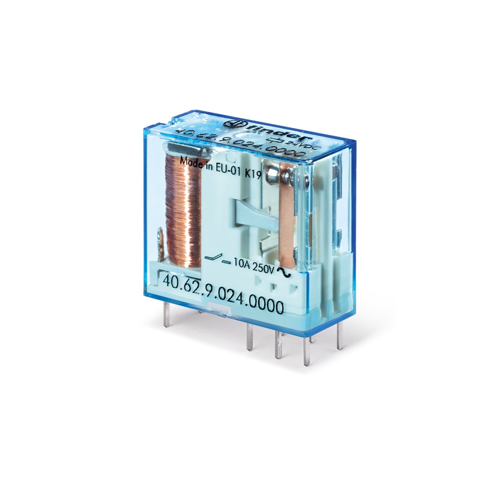 Mini relè 2 contatti 10A 24V DC automazione industriale