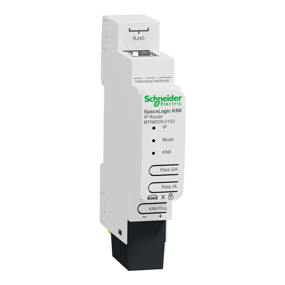 Router IP Spacelogic KNX guida DIN, supporto KNX Security, 8 canali tunneling, alimentazione bus KNX, per rete domotica e programmazione ETS