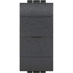 Interruttore dimmer antracite con controllo remoto e locale, compatibile LED/incandescenza, potenza max 150W, per gestione luce personalizzata ambienti residenziali e commerciali