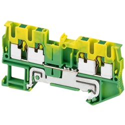 Morsetto Push-in, terra, 4pt, 2,5 mm²