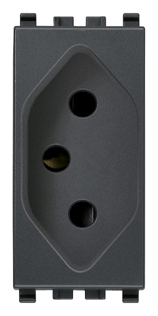 Presa SICURY 2P+T 20A 250V standard brasiliano grigio per uso elettrico