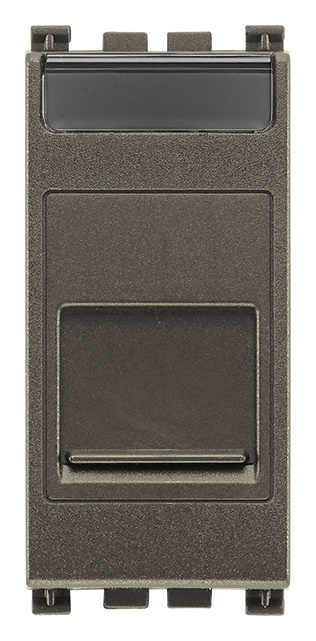 Adattatore portello RJ45 Keystone metal antipolvere per connettori rete LAN