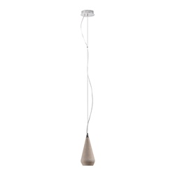 Sospensione cemento grigio design moderno attacco GU10 per interni contemporanei