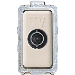 Presa TV terminale 10dB 1 modulo connettore maschio per impianti antenna centralizzati e satellitari