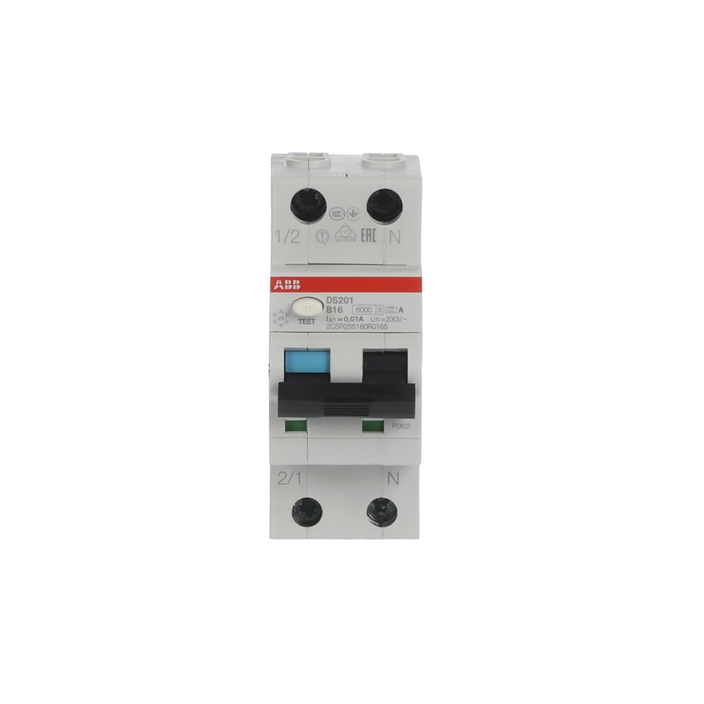 Interruttore differenziale magnetotermico DS201 1P+N 16A B Tipo A 10mA protezione circuito monofase