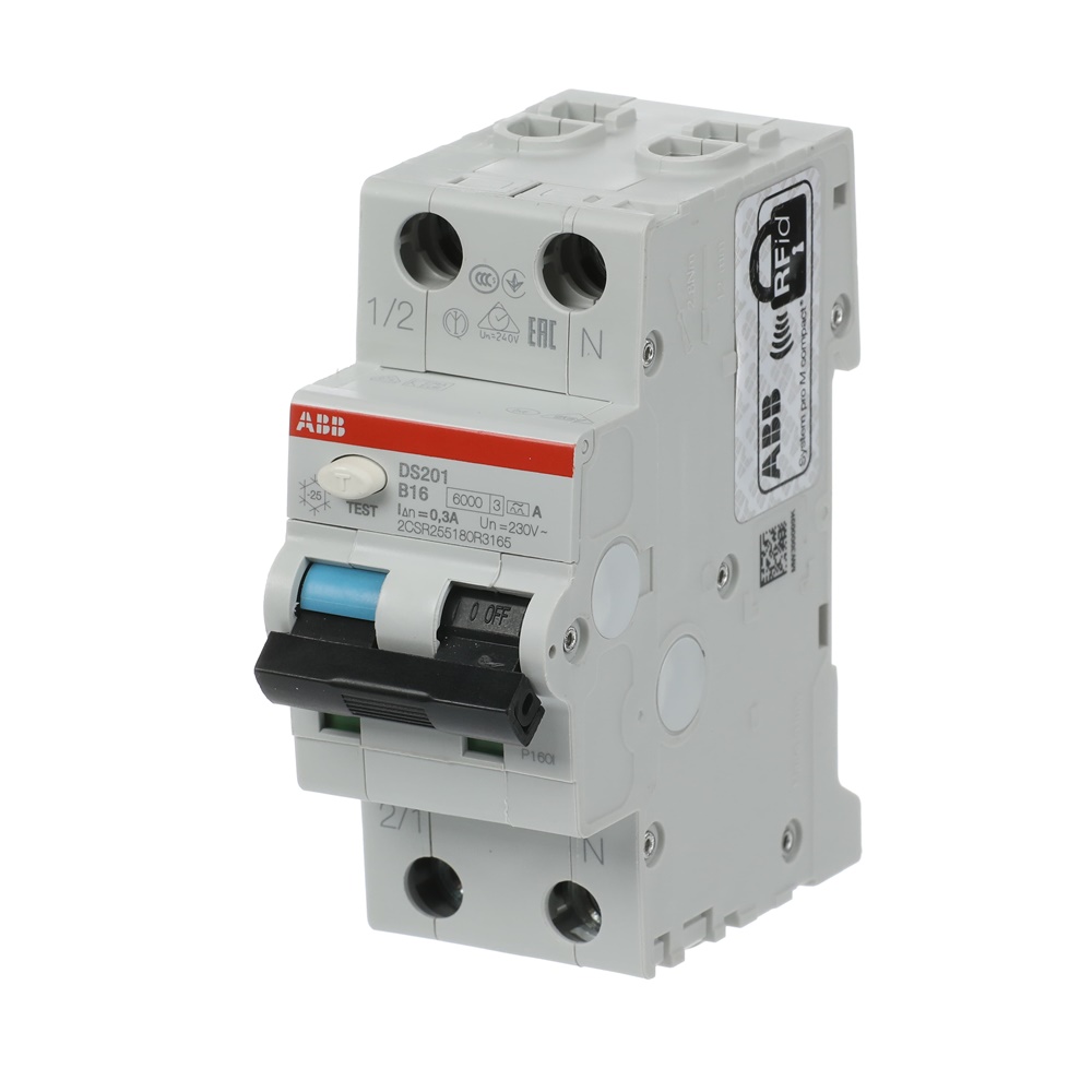 Interruttore Differenziale Magnetotermico DS201 1P+N 16A Tipo A 300mA Protezione Sovraccarico
