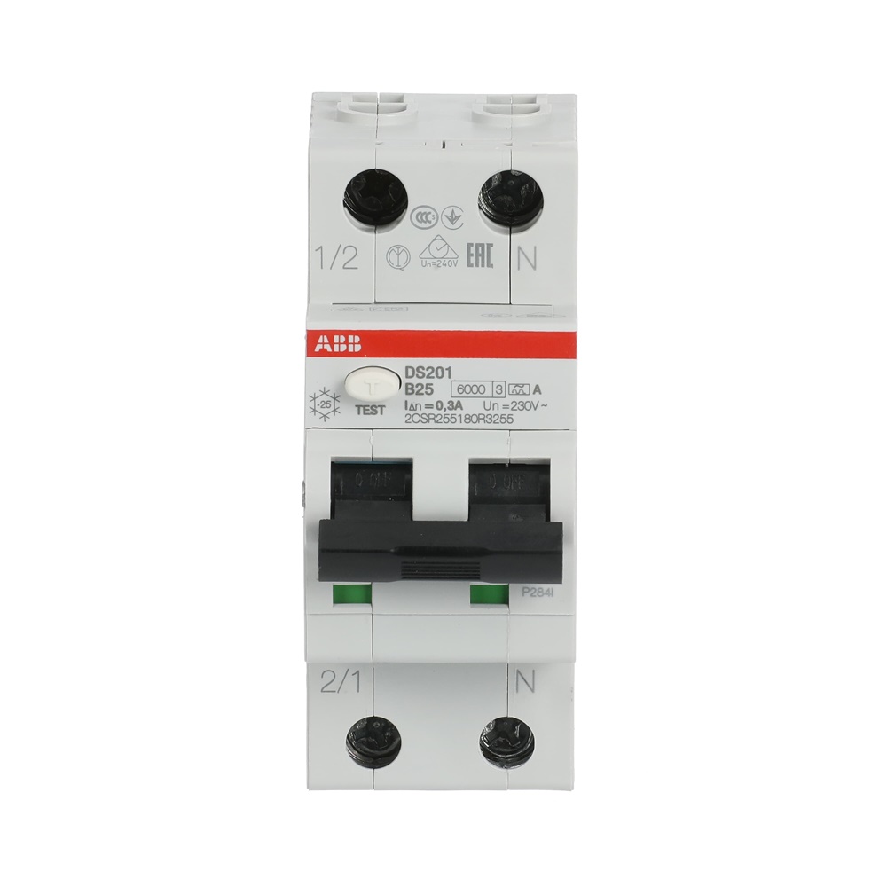 Interruttore differenziale magnetotermico DS201 1P+N 25A 300mA Tipo A protezione circuiti monofase