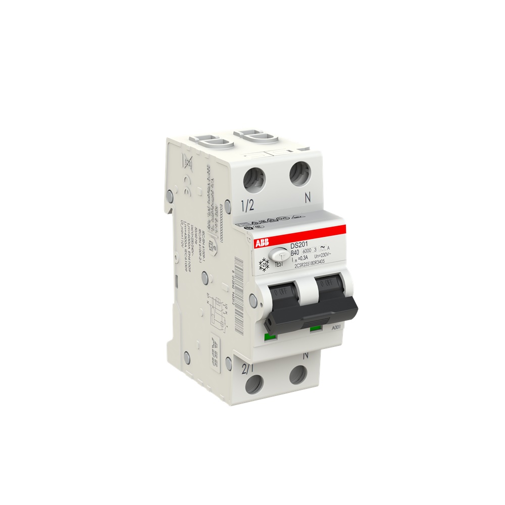 Interruttore Differenziale Magnetotermico DS201 1P+N 40A 300mA Tipo A per Protezione Circuiti Monofase