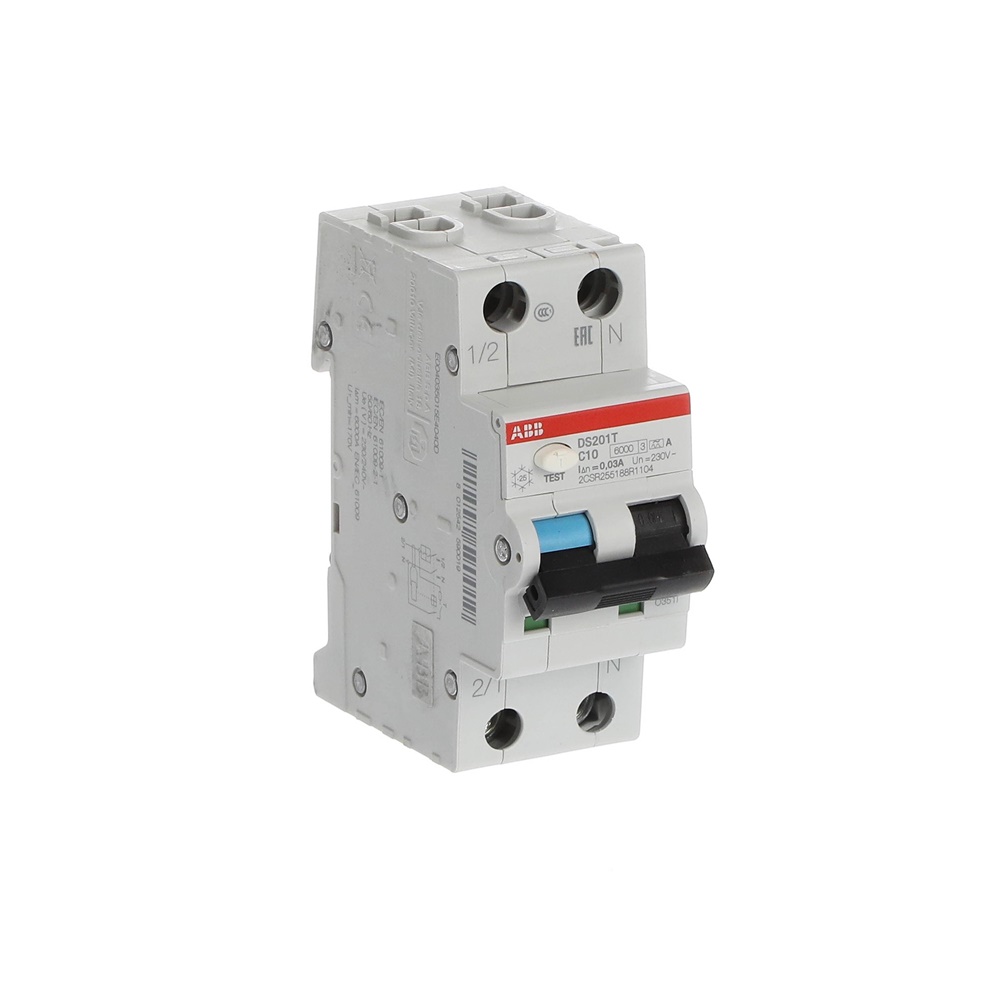 Interruttore differenziale magnetotermico DS201 1P+N 30mA 8A Tipo A protezione circuiti monofase