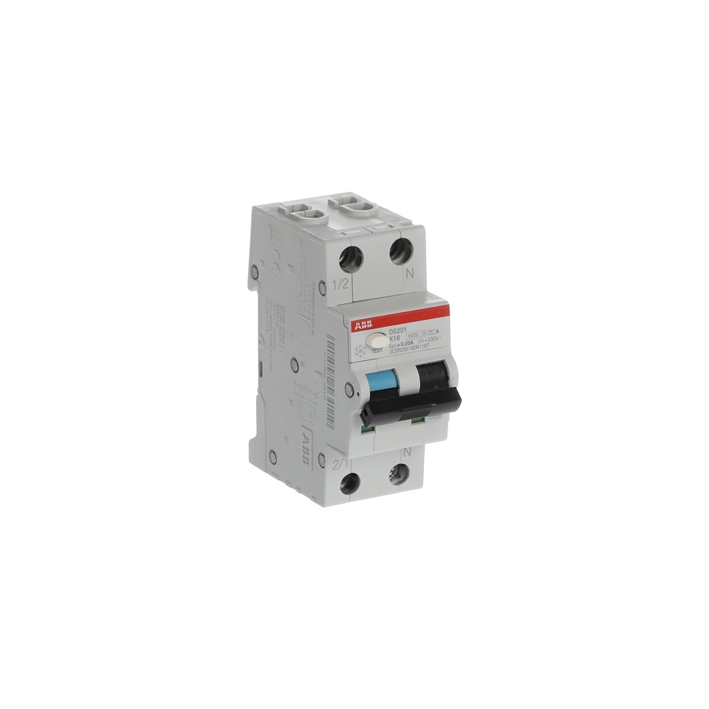 Interruttore Differenziale Magnetotermico DS201 1P+N 16A 30mA Tipo A per Protezione Circuiti Monofase