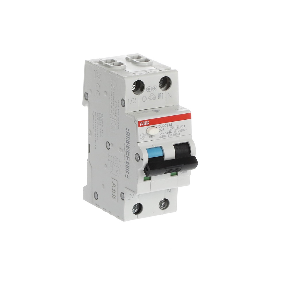 Interruttore differenziale magnetotermico DS201 M 1P+N 20A 30mA Tipo A 110V protezione circuiti monofase
