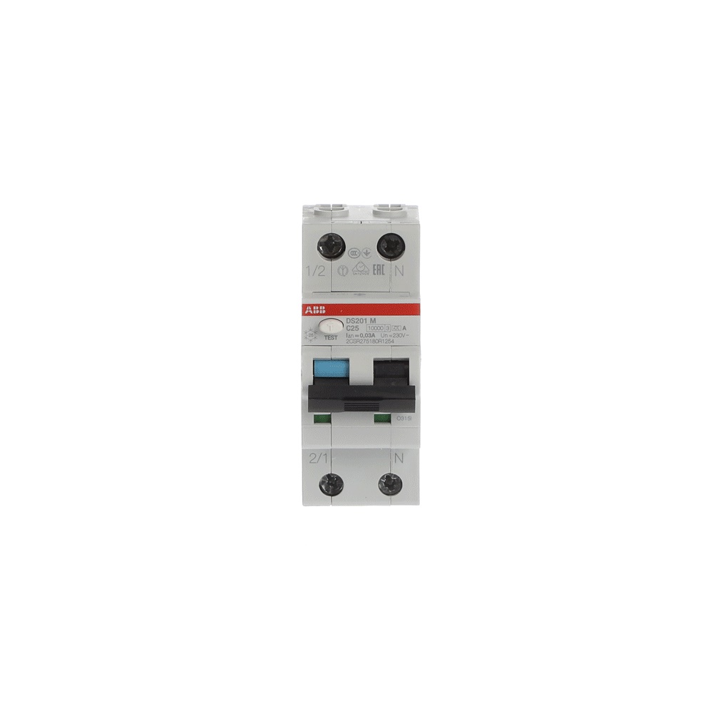 Interruttore Differenziale Magnetotermico DS201 M 1P+N 25A 30mA Tipo A Protezione Circuiti Monofase