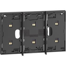 Frame elettrificato nero 2 moduli + 1 per comandi digitali serie L.NOW, installazione semplice