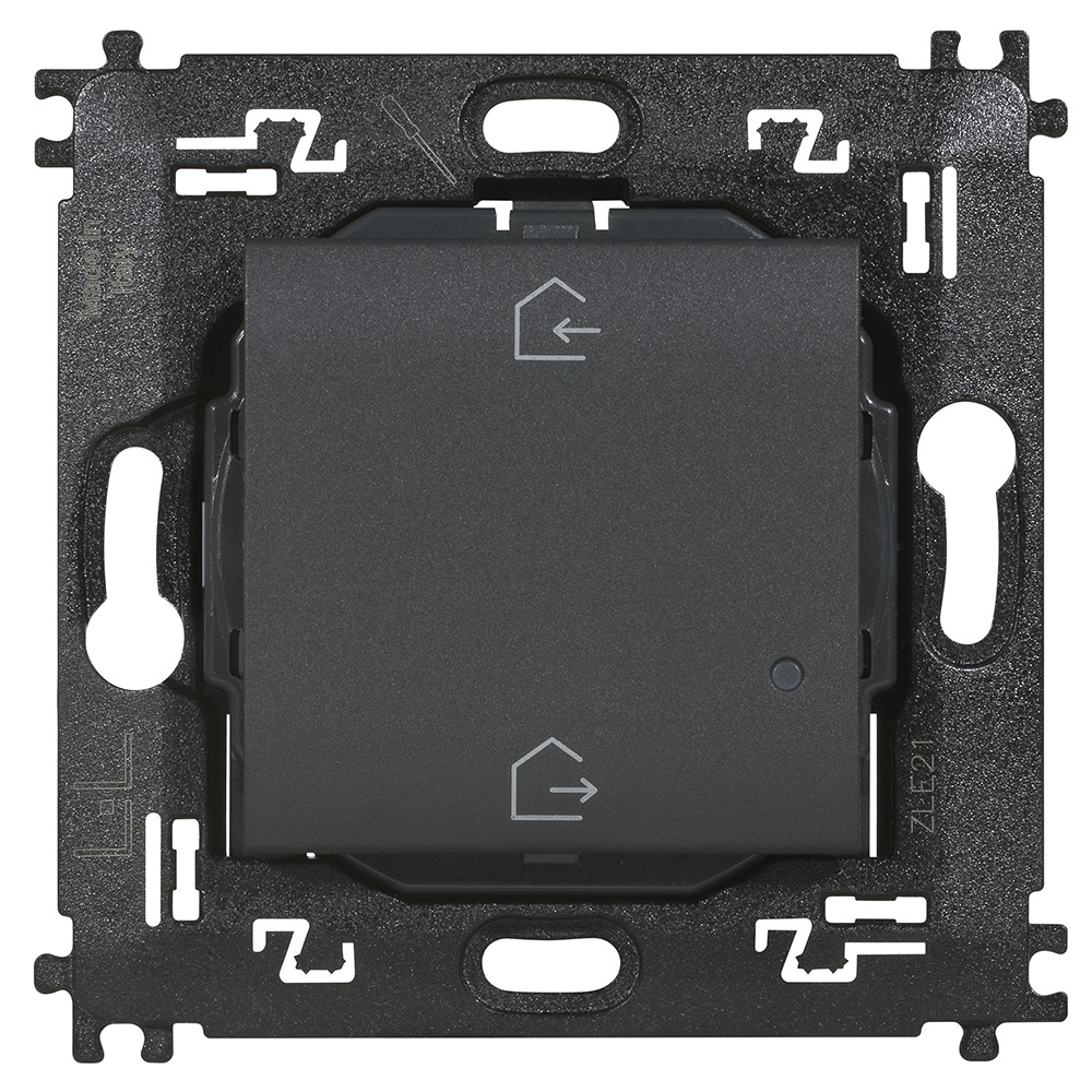 Comando wireless scenario Entra&Esci 2 pulsanti antracite per controllo tapparelle luci casa