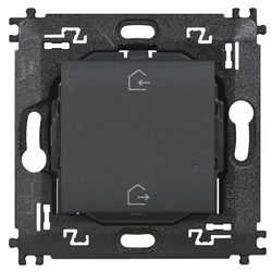 Comando wireless scenario Entra&Esci 2 pulsanti antracite per controllo tapparelle luci casa
