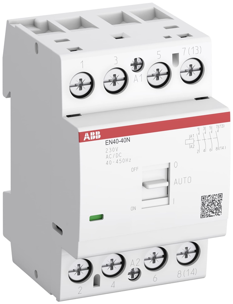 Contattore installazione EN40-40N-01 40A 4 NO 24V CC/CA uso domestico e industriale