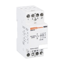 Contattore modulare 32A AC1 tripolare 3NA+1NC 220-230V uso industriale