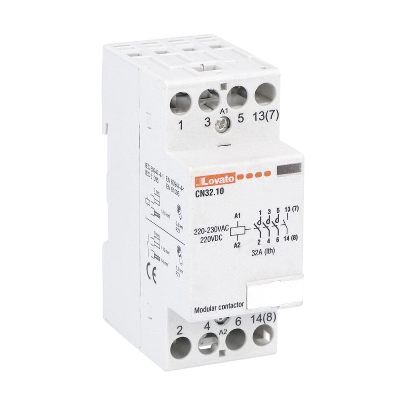 Contattore modulare 4 poli 32A AC1 220-230V per impianti elettrici industriali
