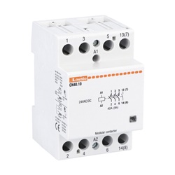 Contattore modulare 40A AC1 4 poli 24V AC/DC uso industriale