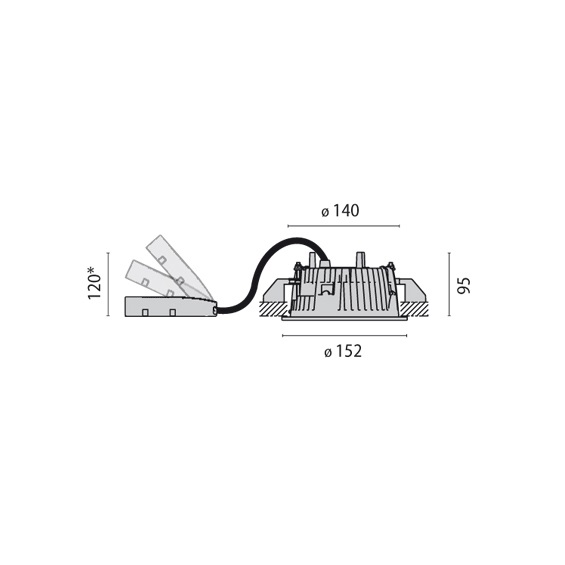 DL150LED SB 17 C/EW 840 WH9016 DALI