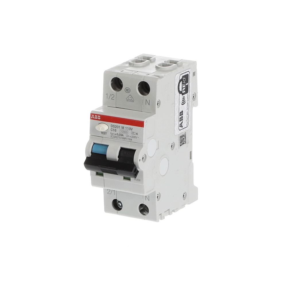 Interruttore Differenziale Magnetotermico DS201 M 1P+N 20A 30mA Tipo A 110V Protezione Circuiti Monofase