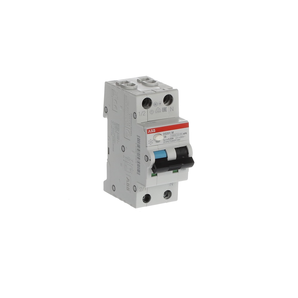Interruttore differenziale magnetotermico DS201 M 1P+N 6A 30mA Tipo A APR per protezione circuiti monofase