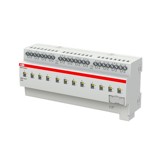 Attuatore standard 12 canali 6A montaggio su guida DIN controllo carichi impianti domotici KNX EIB