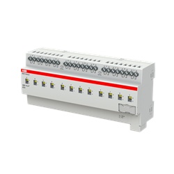 Attuatore standard 12 canali 6A montaggio su guida DIN controllo carichi impianti domotici KNX EIB