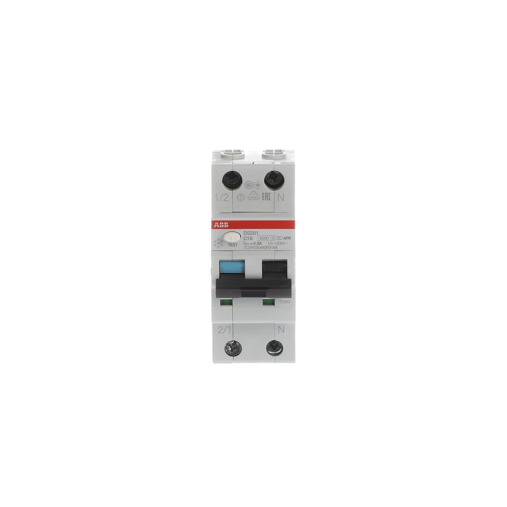 Interruttore Differenziale Magnetotermico DS201 1P+N 16A 300mA Tipo A APR per Protezione Circuiti Monofase