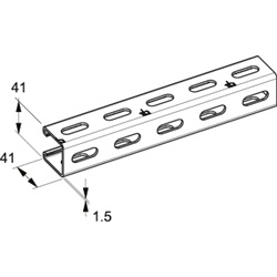 PROFILO 41X41 ASO.3LATI MAGNELIS SP