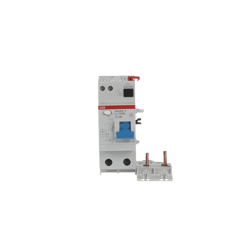 Blocco differenziale DDA202 F 40A 30mA 2 poli tipo F per uso industriale e terziario