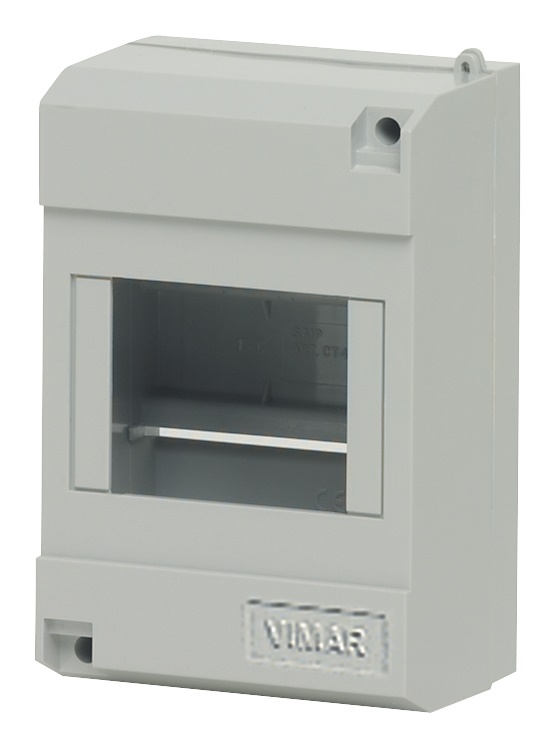 Calotta parete 4 moduli IP40 grigio RAL 7035 senza portello per installazioni elettriche