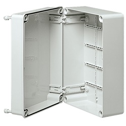 Scatola derivazione IP56 300x220x120 mm pareti lisce coperchio cieco grigio RAL 7035 uso parete
