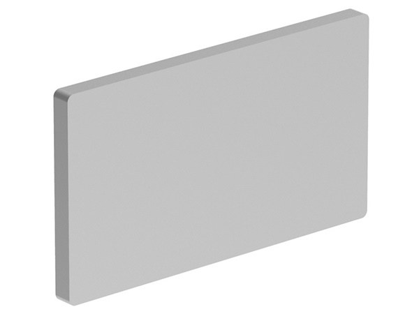 Etichetta neutra argentata plastica incisione 26,5x15mm per LPX AU105