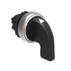 Selettore leva lunga Ø22mm 3 posizioni 1-0-2 plastica cromata serie Platinum