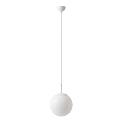 Lampada sospensione vetro soffiato bianco attacco E27 design moderno interni