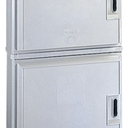 Armadio vetroresina BV4M 2 vani serratura cremonese IP44 IK10 grigio RAL7040 uso elettrico industriale