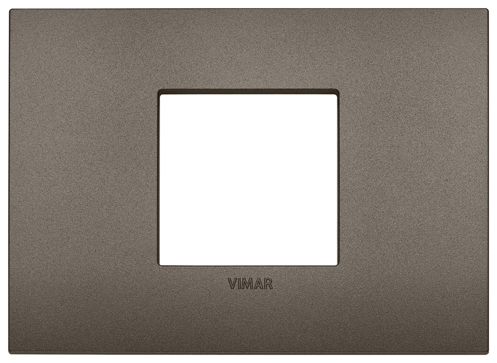 Placca Classic 2 moduli tecnopolimero Metal per installazioni elettriche