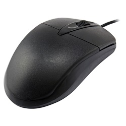 Mouse ottico 3 tasti 1000 DPI connessione USB design ergonomico per ufficio