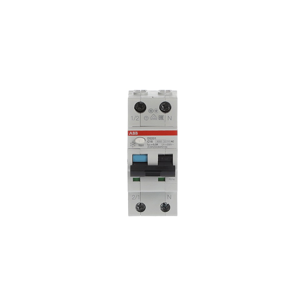 Interruttore differenziale magnetotermico 1P+N 16A tipo AC 300mA protezione sovracorrente impianti civili industriali