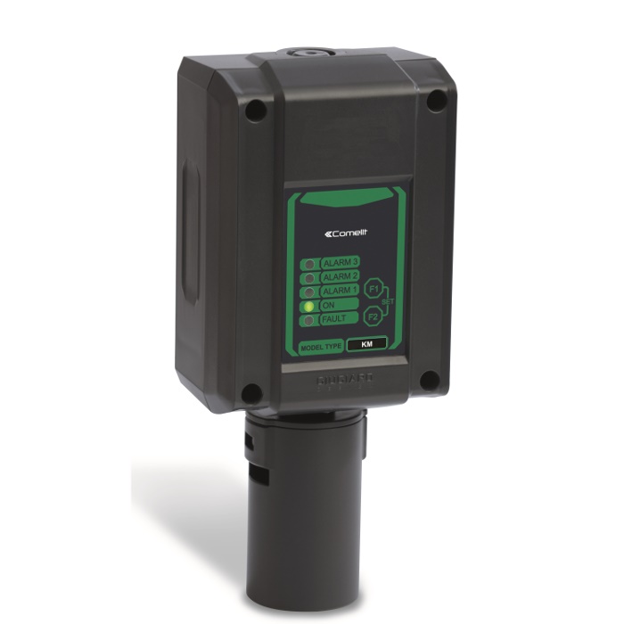 Rivelatore metano CH₄ industriale autonomo, sensore catalitico, 3 relè allarme + 1 guasto, alimentazione 12-24VDC, IP65