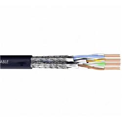 Cavo Schermato 4X2Awg23 S(Ftp) Cat7 Dg Pe Nero Bob