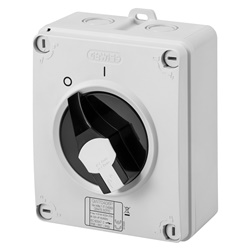 Interruttore sezionatore rotativo 40A 3 poli comando cassetta isolante serie 70 RT HP