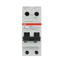 Interruttore differenziale magnetotermico DS201 1P+N 25A 30mA Tipo AC per impianti elettrici domestici e industriali