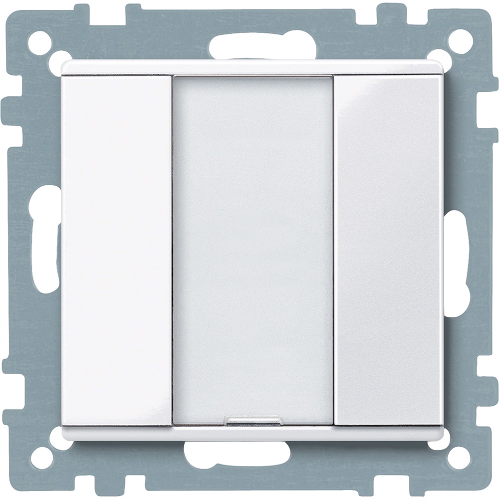 Pulsantiera multifunzione singola KNX bianco attivo System M con LED antibatterica IP20