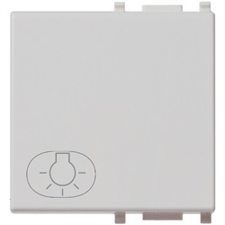 TASTO 2M SIMBOLO LUCE SILVER