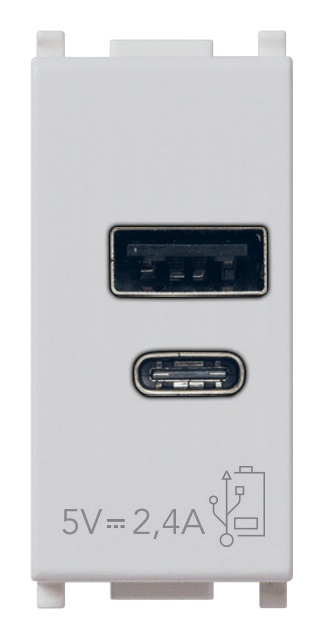 ALIMENTATORE USB A+C 5V 2,4A 1M SIL