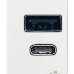 Alimentatore USB A+C 5V 2,4A 1M bianco
