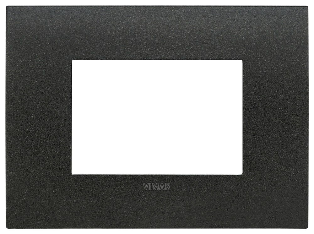 Placca Arké fit metallo grafite matt 3 moduli per impianti elettrici